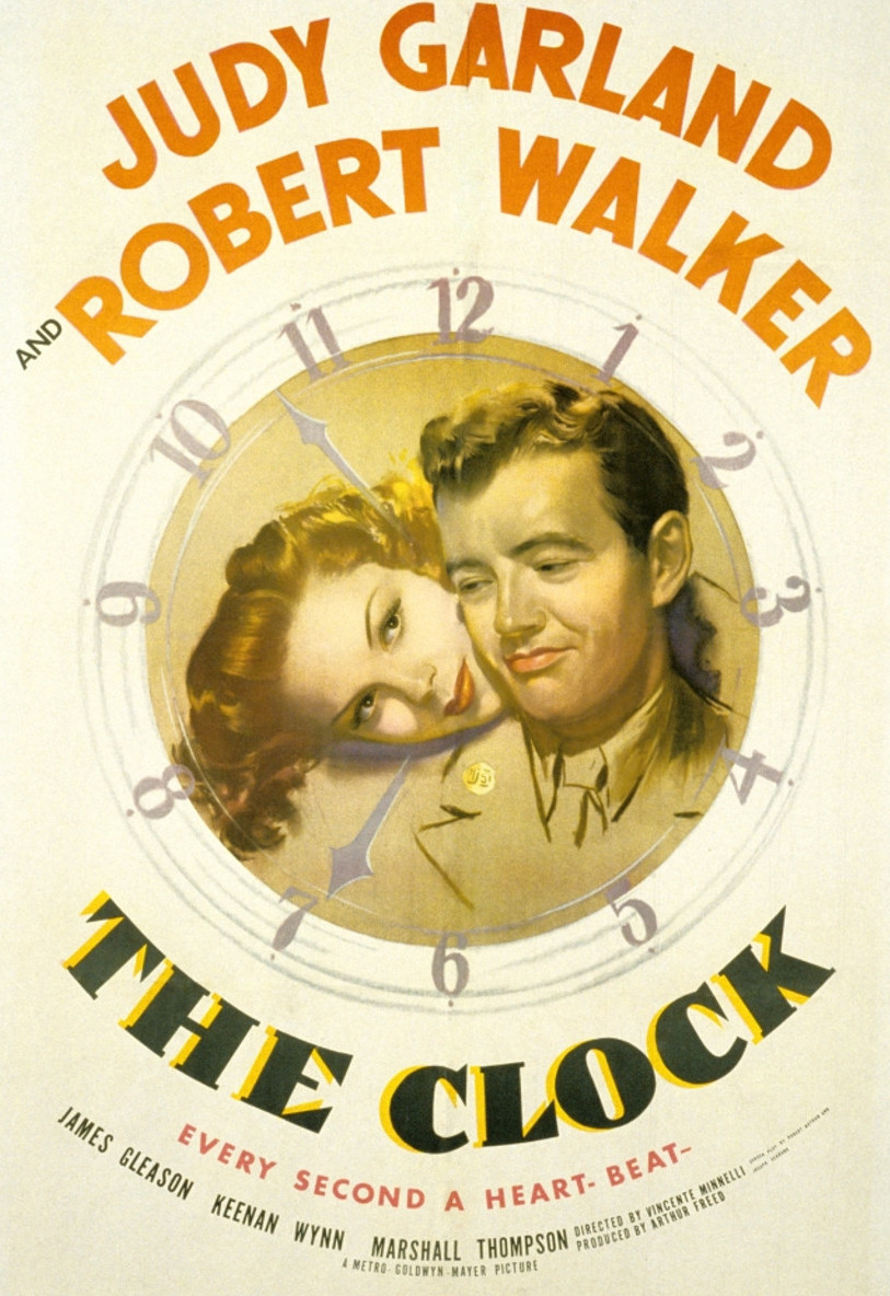 Poster illustration of a woman and a man pose in the face of a clock. 
